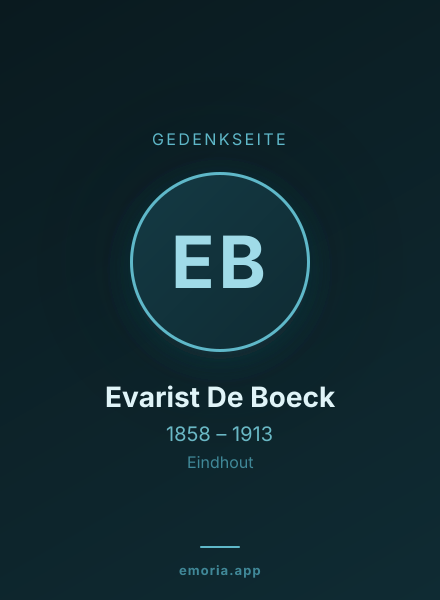 Gedenkportrait von Evarist De Boeck