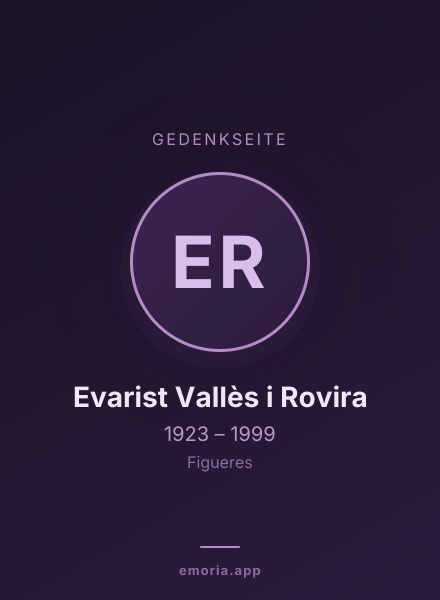 Gedenkportrait von Evarist Vallès i Rovira