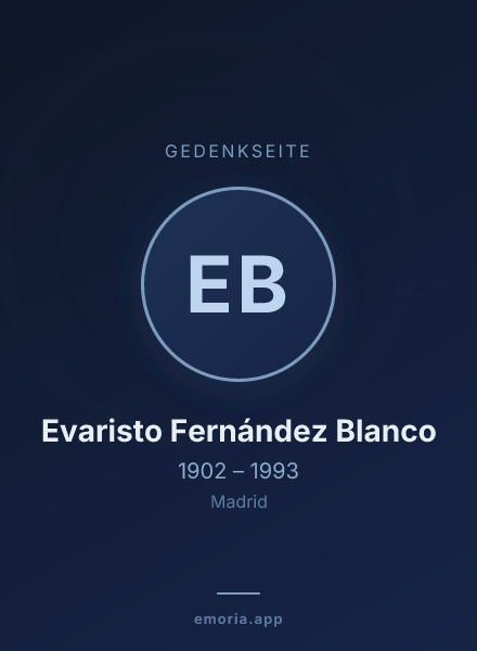 Gedenkportrait von Evaristo Fernández Blanco