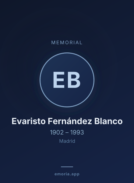 Memorial portrait of Evaristo Fernández Blanco