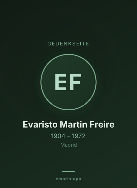 Gedenkportrait von Evaristo Martin Freire