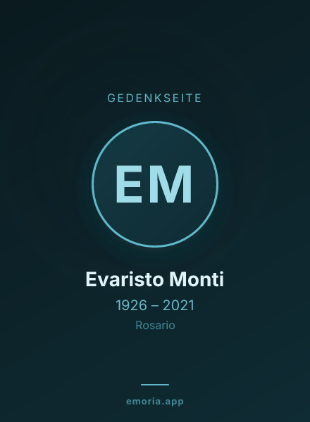 Gedenkportrait von Evaristo Monti