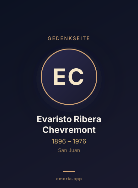 Gedenkportrait von Evaristo Ribera Chevremont