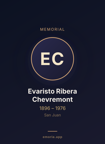 Memorial portrait of Evaristo Ribera Chevremont