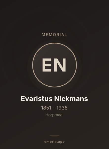Memorial portrait of Evaristus Nickmans