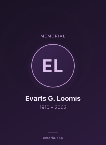 Memorial portrait of Evarts G. Loomis