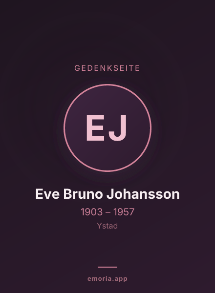 Gedenkportrait von Eve Bruno Johansson
