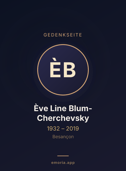 Gedenkportrait von Ève Line Blum-Cherchevsky