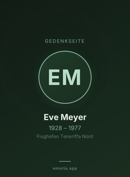 Gedenkportrait von Eve Meyer