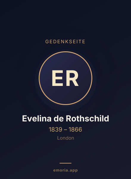 Gedenkportrait von Evelina de Rothschild