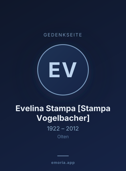 Gedenkportrait von Evelina Stampa [Stampa Vogelbacher]