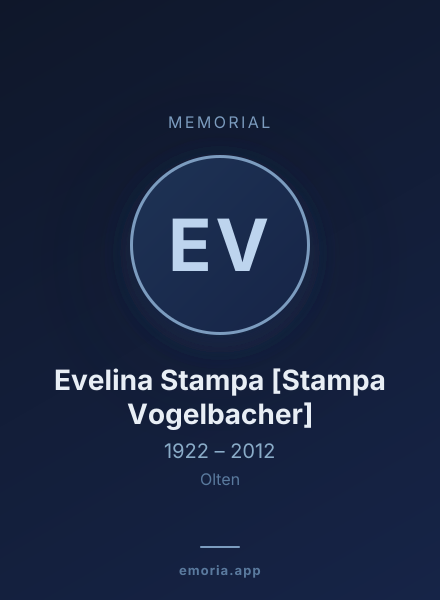 Memorial portrait of Evelina Stampa [Stampa Vogelbacher]