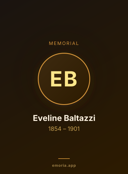 Memorial portrait of Eveline Baltazzi