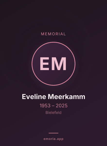 Memorial portrait of Eveline Meerkamm