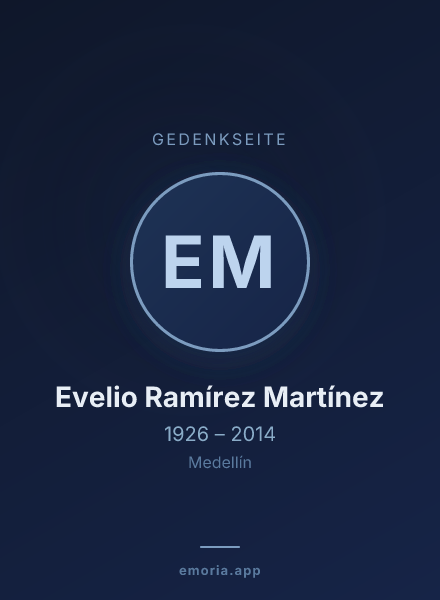 Gedenkportrait von Evelio Ramírez Martínez
