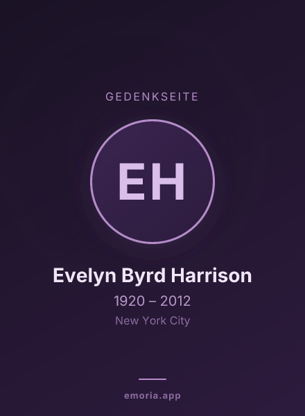 Gedenkportrait von Evelyn Byrd Harrison