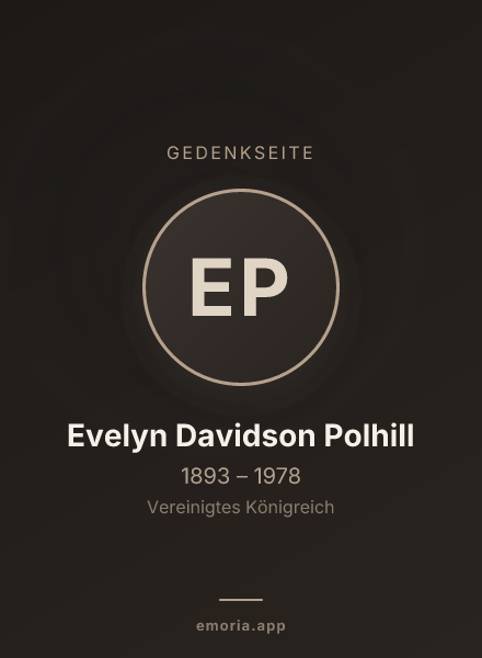 Gedenkportrait von Evelyn Davidson Polhill