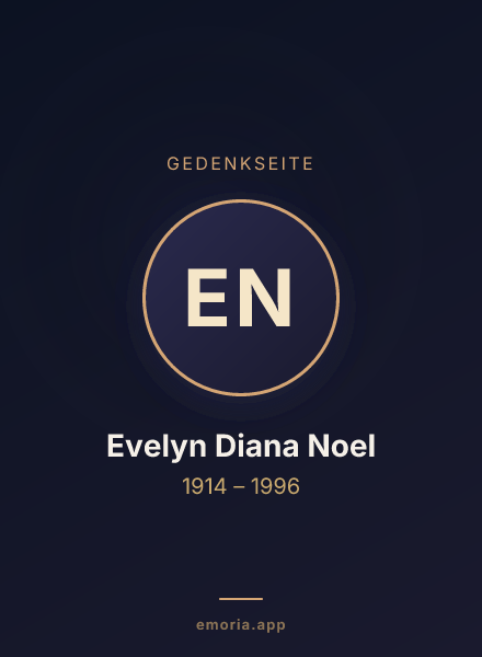 Gedenkportrait von Evelyn Diana Noel