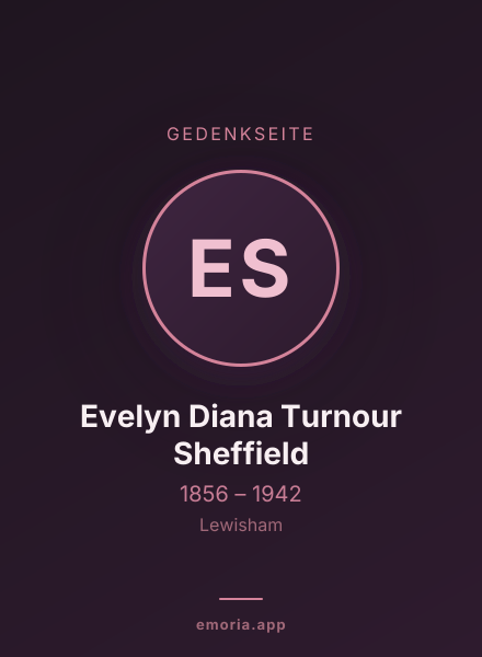 Gedenkportrait von Evelyn Diana Turnour Sheffield