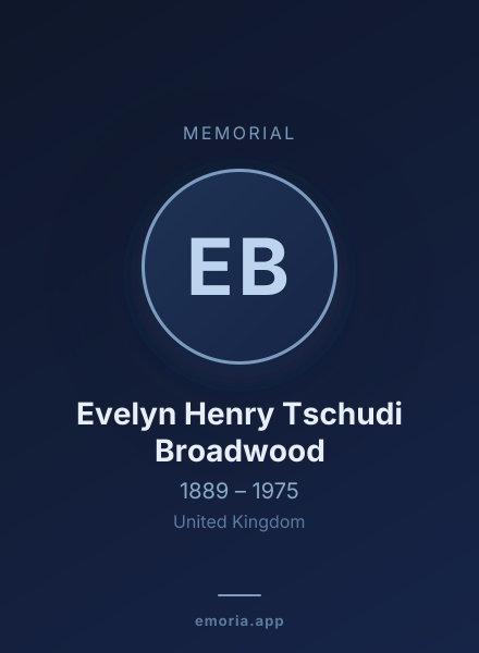 Memorial portrait of Evelyn Henry Tschudi Broadwood