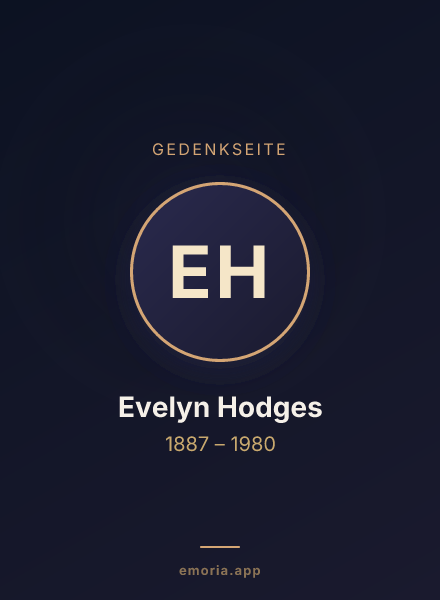 Gedenkportrait von Evelyn Hodges