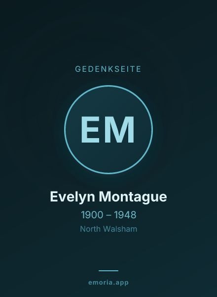 Gedenkportrait von Evelyn Montague