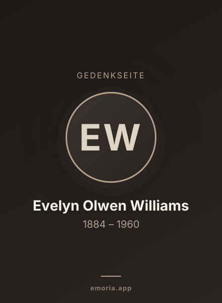 Gedenkportrait von Evelyn Olwen Williams