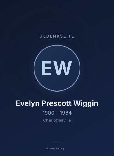 Gedenkportrait von Evelyn Prescott Wiggin