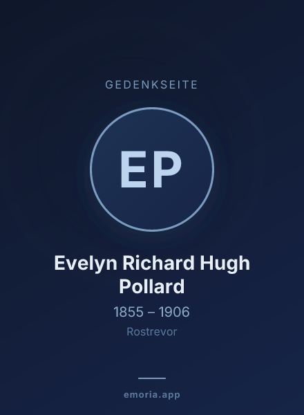 Gedenkportrait von Evelyn Richard Hugh Pollard
