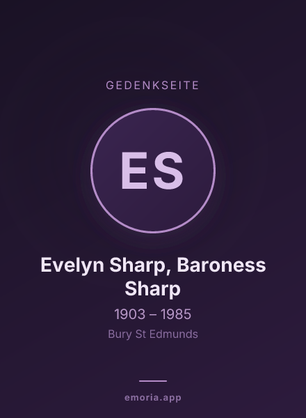 Gedenkportrait von Evelyn Sharp, Baroness Sharp