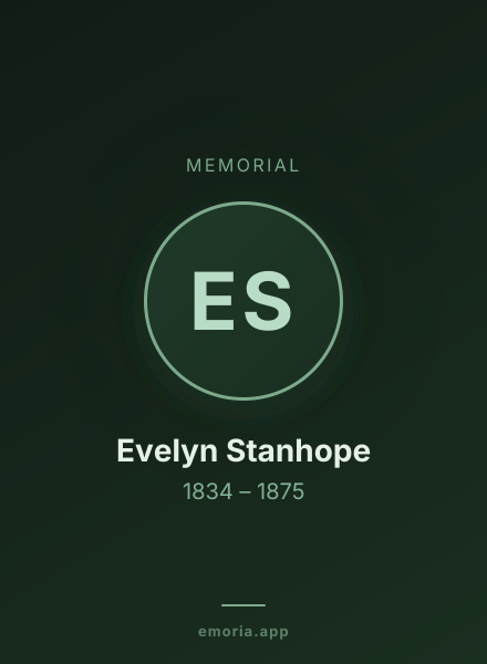 Memorial portrait of Evelyn Stanhope