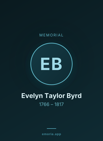 Memorial portrait of Evelyn Taylor Byrd