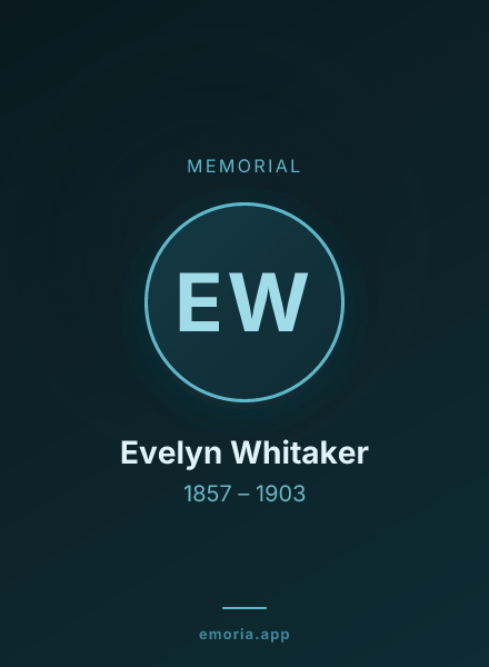 Memorial portrait of Evelyn Whitaker