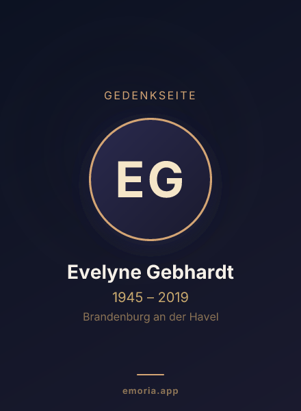 Gedenkportrait von Evelyne Gebhardt