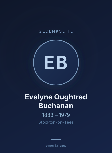 Gedenkportrait von Evelyne Oughtred Buchanan