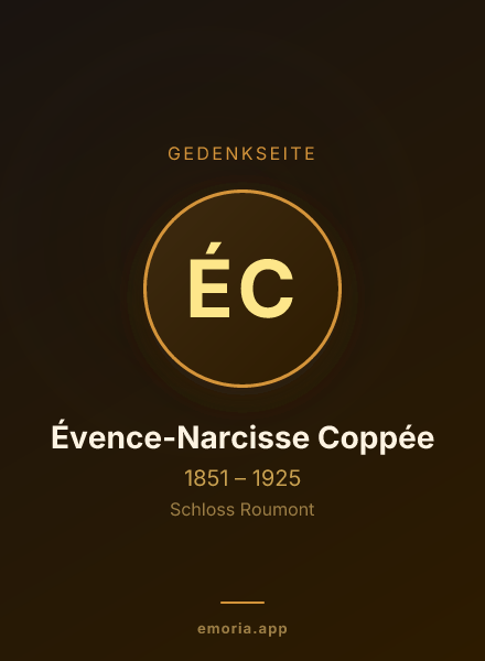 Gedenkportrait von Évence-Narcisse Coppée