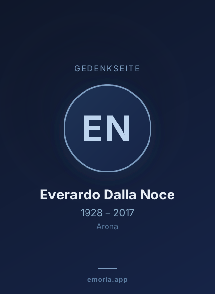 Gedenkportrait von Everardo Dalla Noce
