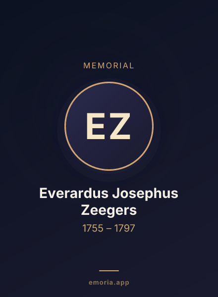 Memorial portrait of Everardus Josephus Zeegers