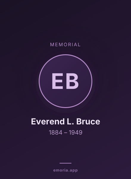 Memorial portrait of Everend L. Bruce