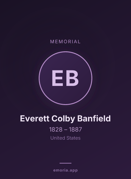 Memorial portrait of Everett Colby Banfield