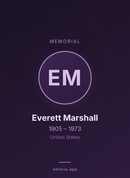 Memorial portrait of Everett Marshall