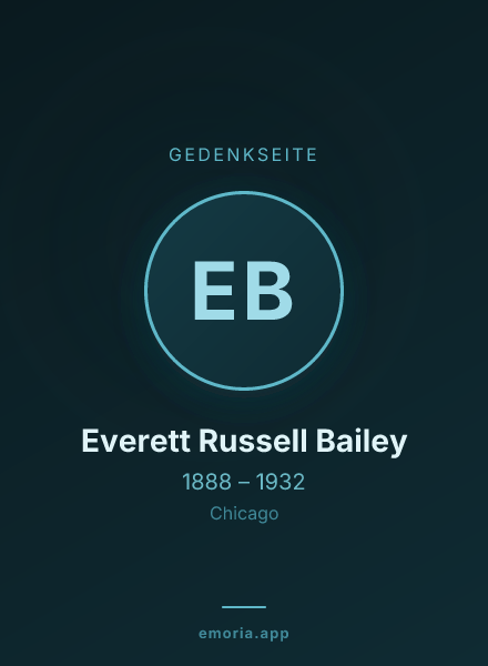 Gedenkportrait von Everett Russell Bailey