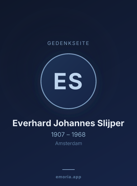 Gedenkportrait von Everhard Johannes Slijper