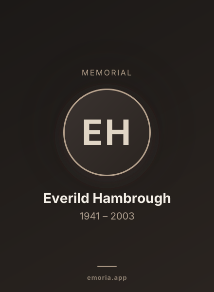 Memorial portrait of Everild Hambrough