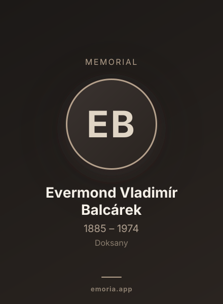 Memorial portrait of Evermond Vladimír Balcárek