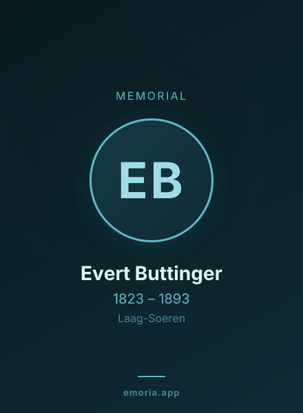 Memorial portrait of Evert Buttinger
