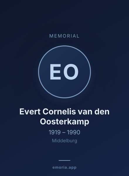Memorial portrait of Evert Cornelis van den Oosterkamp