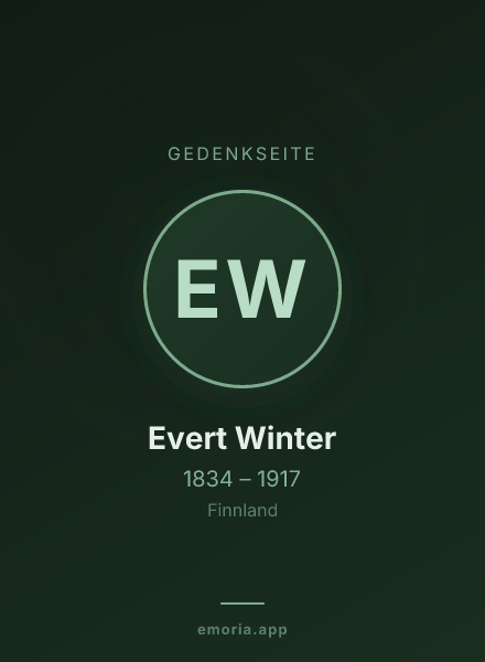 Gedenkportrait von Evert Winter