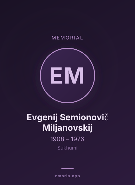 Memorial portrait of Evgenij Semionovič Miljanovskij