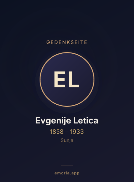 Gedenkportrait von Evgenije Letica